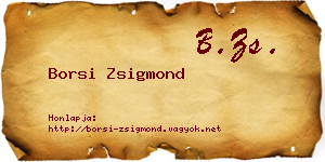 Borsi Zsigmond névjegykártya