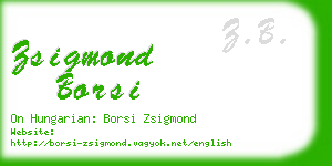 zsigmond borsi business card